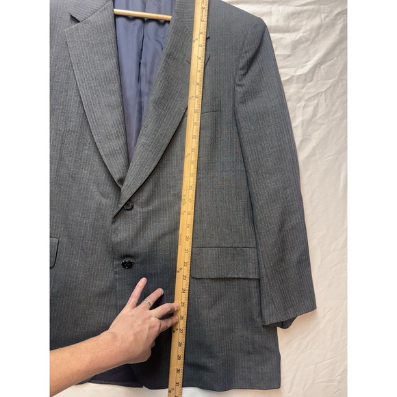 Hickey Freeman Mens Navy 100Wool Blazer Sport Coat Suit Jacket Size 42L Wedding - Picture 3 of 11
